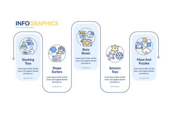 Baby Toys Vector Infographic Template for Graphics and Crafts