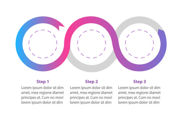 Creative Gradient Flowchart Infographic for Graphics and Infographics