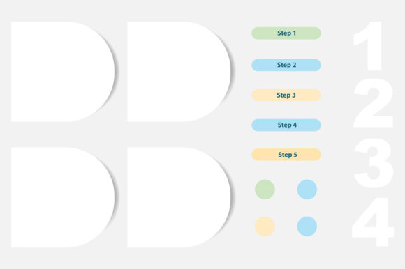 Empty Flowchart Infographic Elements for Modern Graphics
