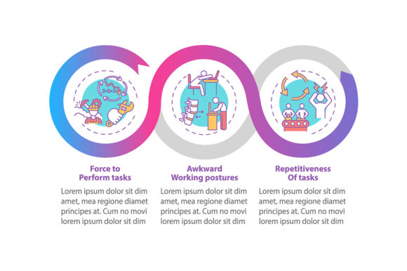 Ergonomic Irritants Vector Infographic for Small Business Graphics