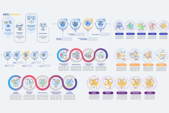 Hypertension Symptoms Templates Bundle for Infographics and Graphics