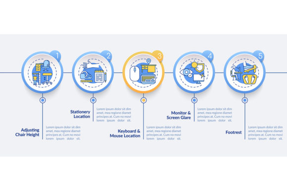 Office Ergonomics Advices Infographic Graphics