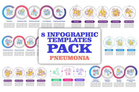 Pneumonia Categorization Infographic Set - Graphics for Handmade Creations