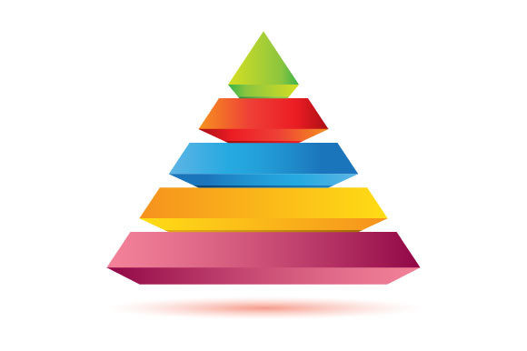 Pyramid Process Infographic Template for Graphics and Infographics