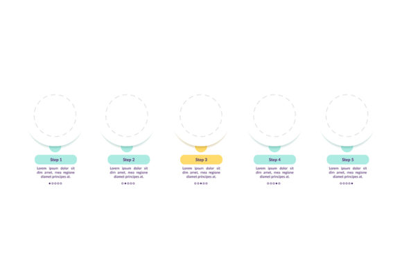 Round Sequential Sections Infographic for Modern Graphics
