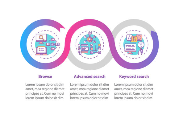 Search Process Optimization Infographic: A Modern Graphic Design Asset