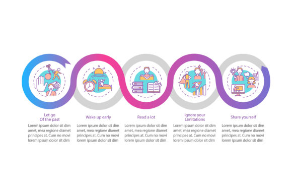 Self-Development Tips Vector Infographic