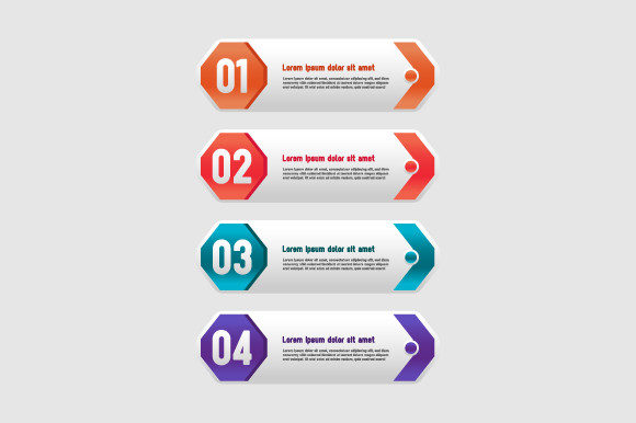 Set Infographic Banner Decoration Design for Handmade Projects