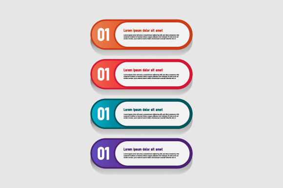 Simple Colorful Infographic Banner for Graphics and Infographics