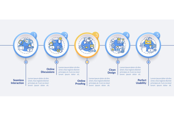 Telecommuting App Features Infographic for Modern Web Design