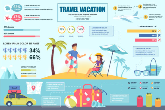 Travel Infographic Design Template for Graphics and Infographics
