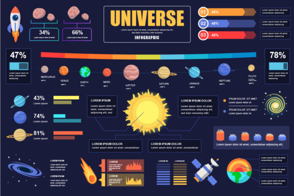 Universe Infographic Design Template for Modern Graphics