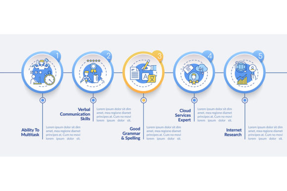 Virtual Assistant Skills Infographic: A Graphic Design Asset for Modern Projects
