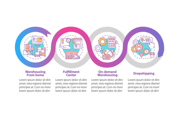 Warehousing from Home Vector Infographic for Handmade Graphics